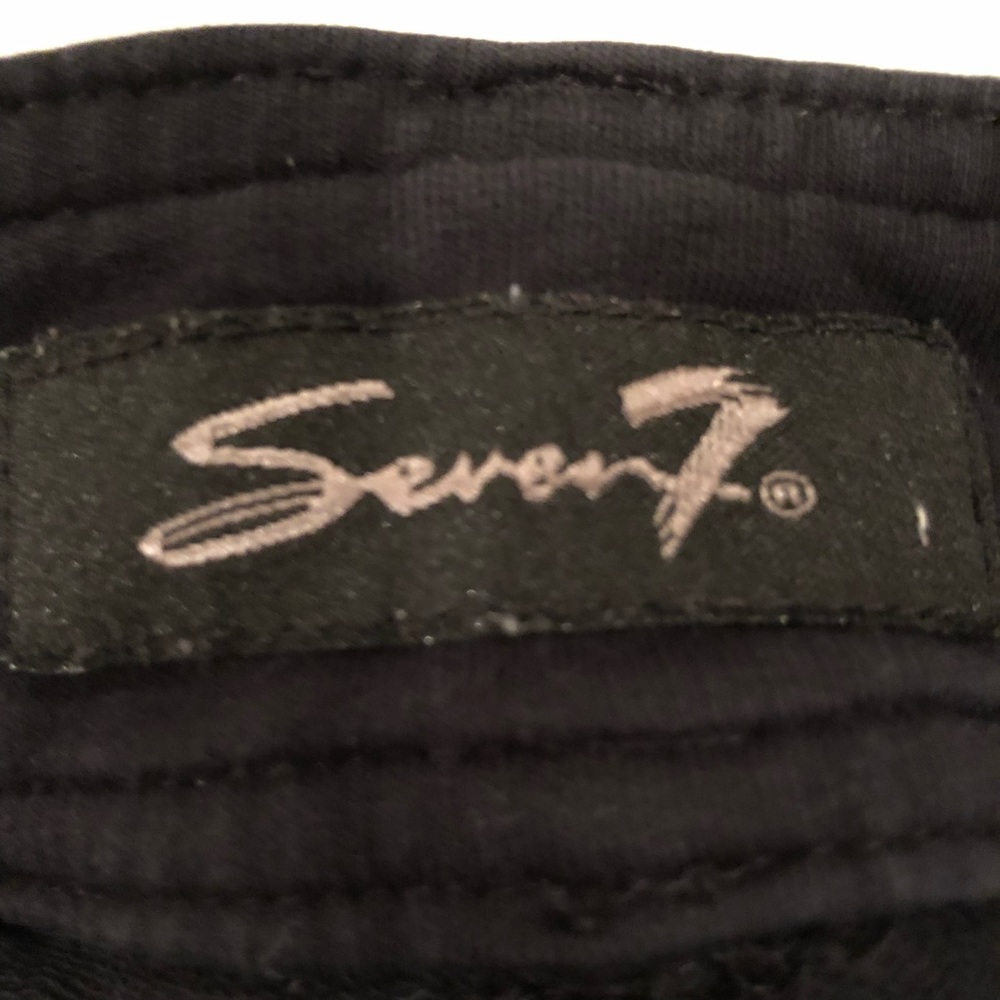 Seven Black knit jeans with silver S on pocket - Picture 3 of 5